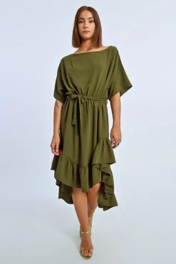 Robe longue asymétrique