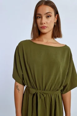 Robe longue asymétrique