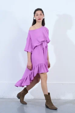 Robe longue asymétrique