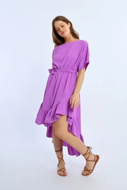 Robe longue asymétrique