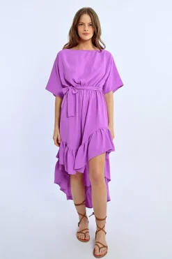 Robe longue asymétrique