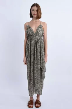 Robe longue asymétrique