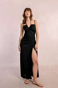 Robe longue asymétrique