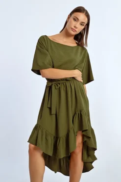 Robe longue asymétrique