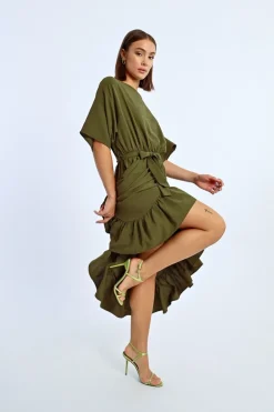 Robe longue asymétrique