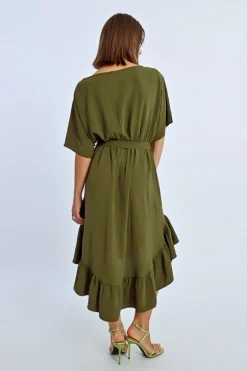 Robe longue asymétrique