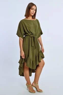 Robe longue asymétrique