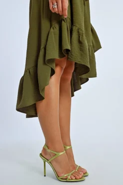 Robe longue asymétrique