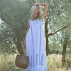 Robe longue brodée
