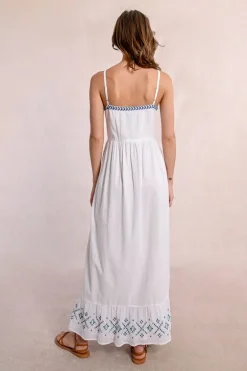 Robe longue brodée