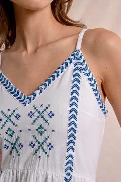 Robe longue brodée