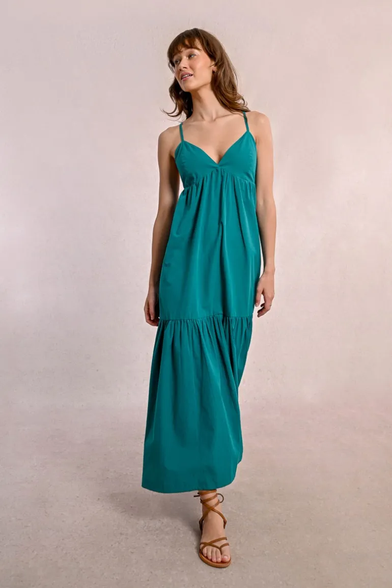Robe longue croisée dans le dos