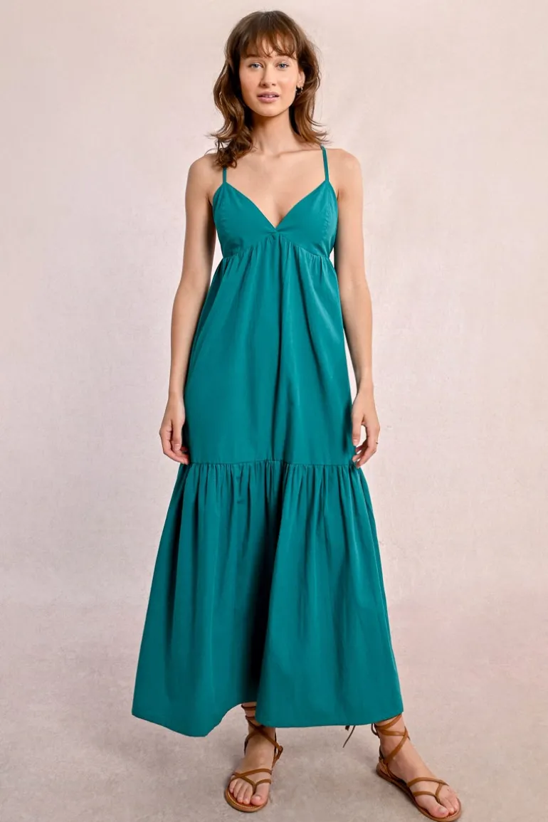 Robe longue croisée dans le dos