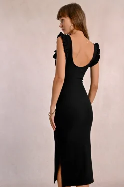 Robe longue côtelée