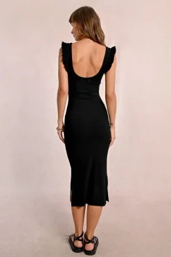 Robe longue côtelée