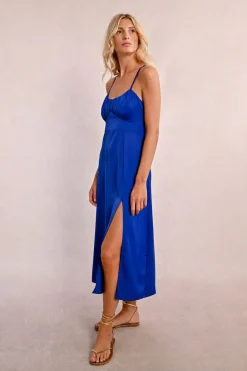 Robe longue dos croisé