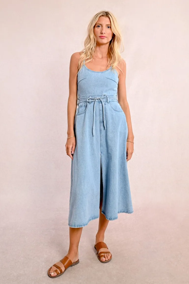Robe longue en jean