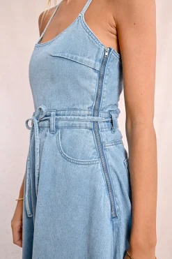 Robe longue en jean