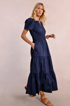 Robe longue en popeline