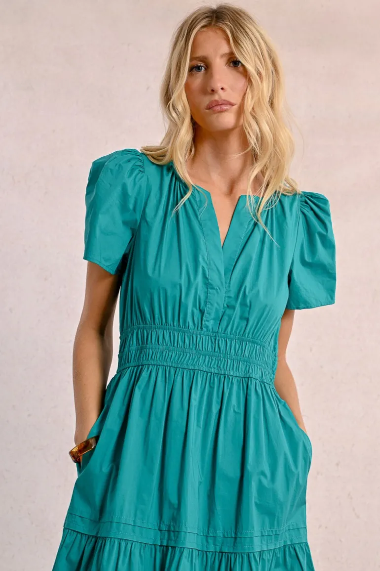 Robe longue en popeline