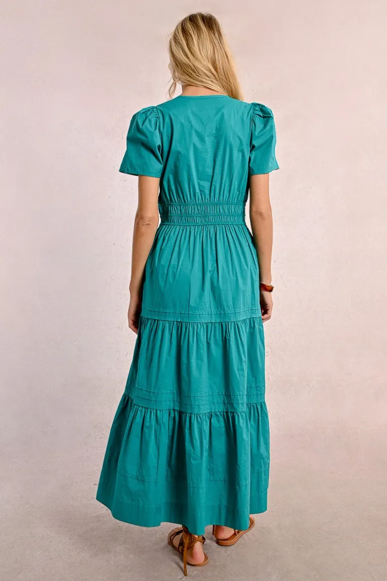 Robe longue en popeline