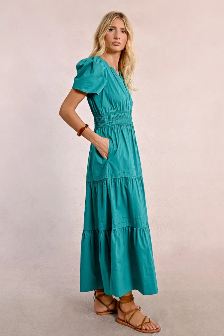 Robe longue en popeline