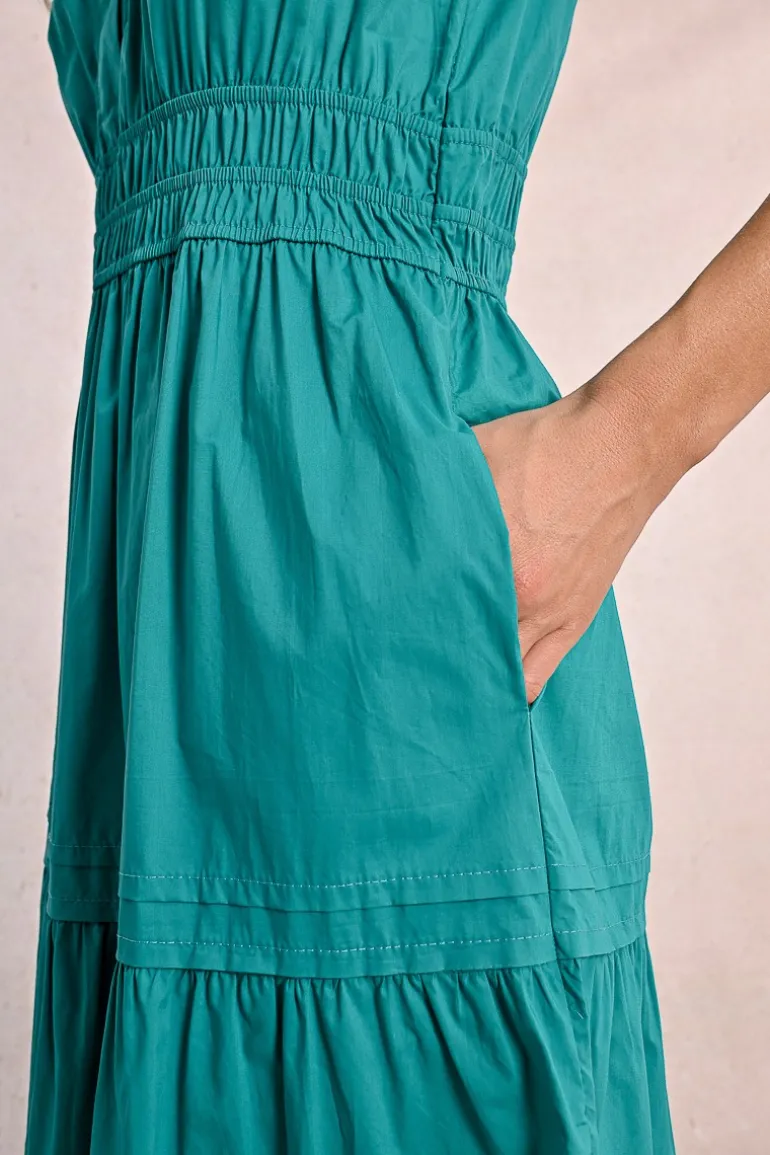 Robe longue en popeline