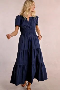 Robe longue en popeline