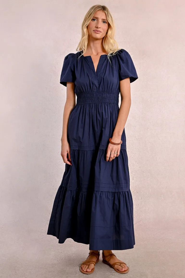 Robe longue en popeline