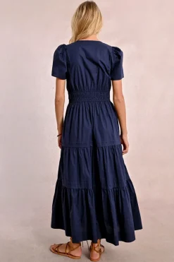Robe longue en popeline
