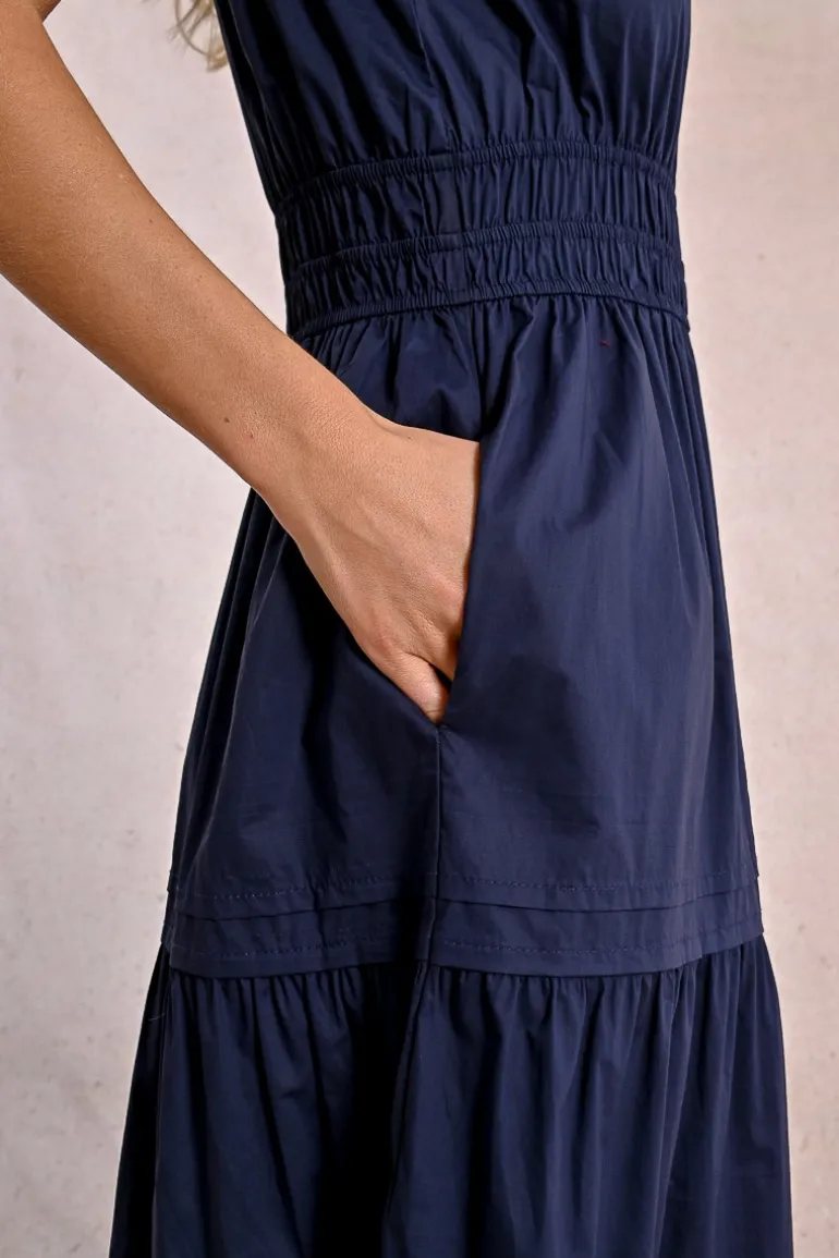 Robe longue en popeline