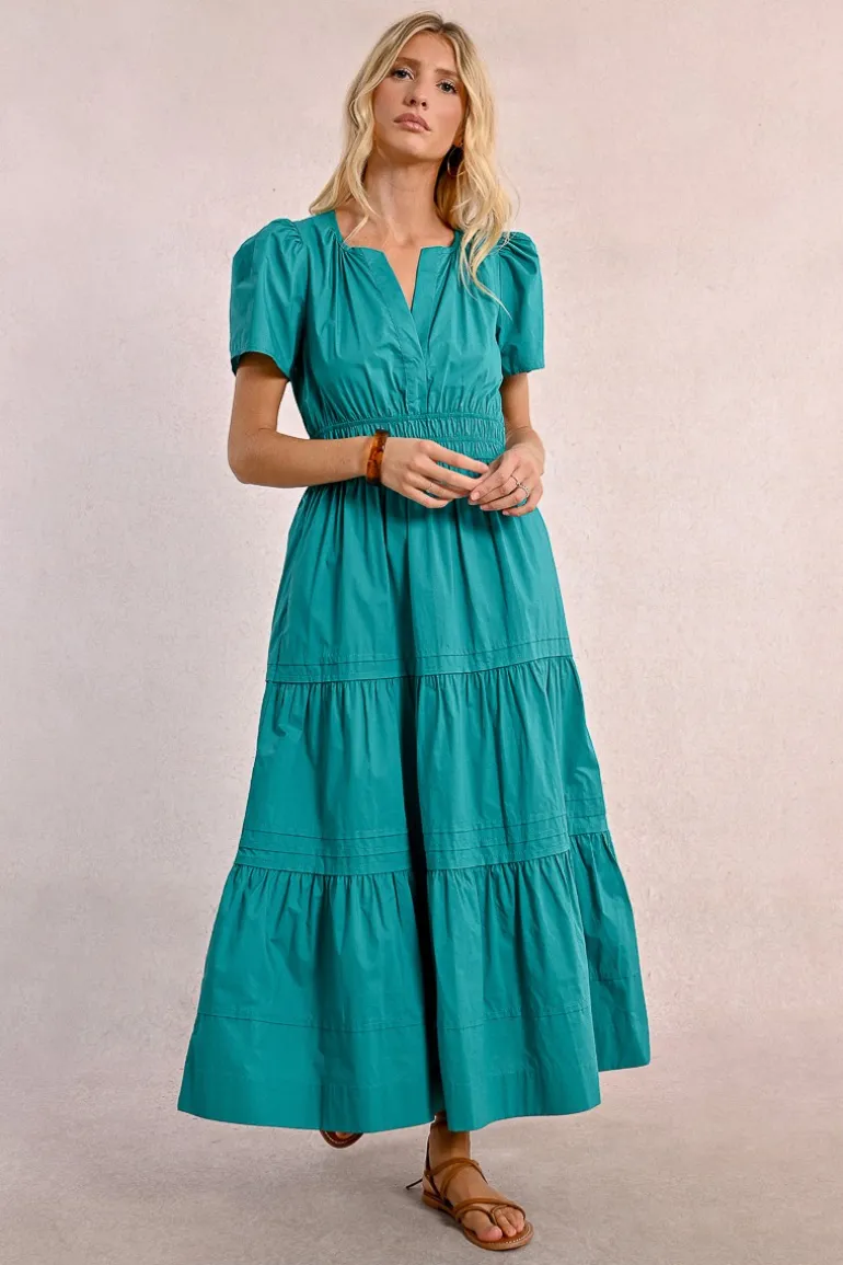 Robe longue en popeline