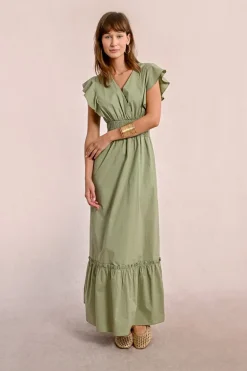 Robe longue en volume