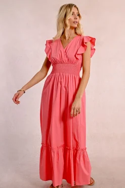 Robe longue en volume