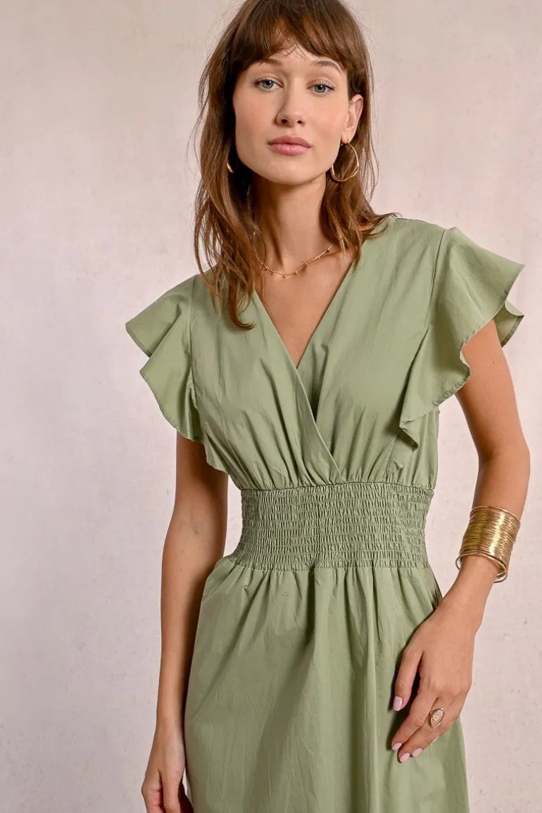 Robe longue en volume