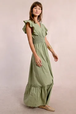 Robe longue en volume