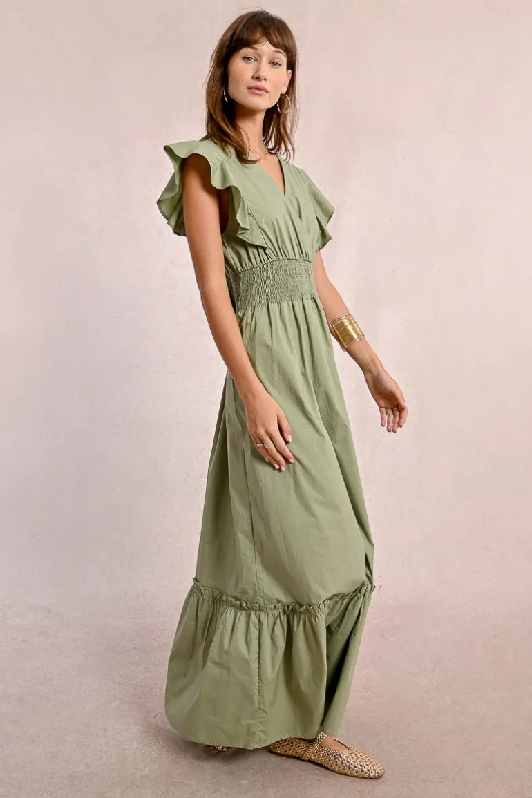 Robe longue en volume