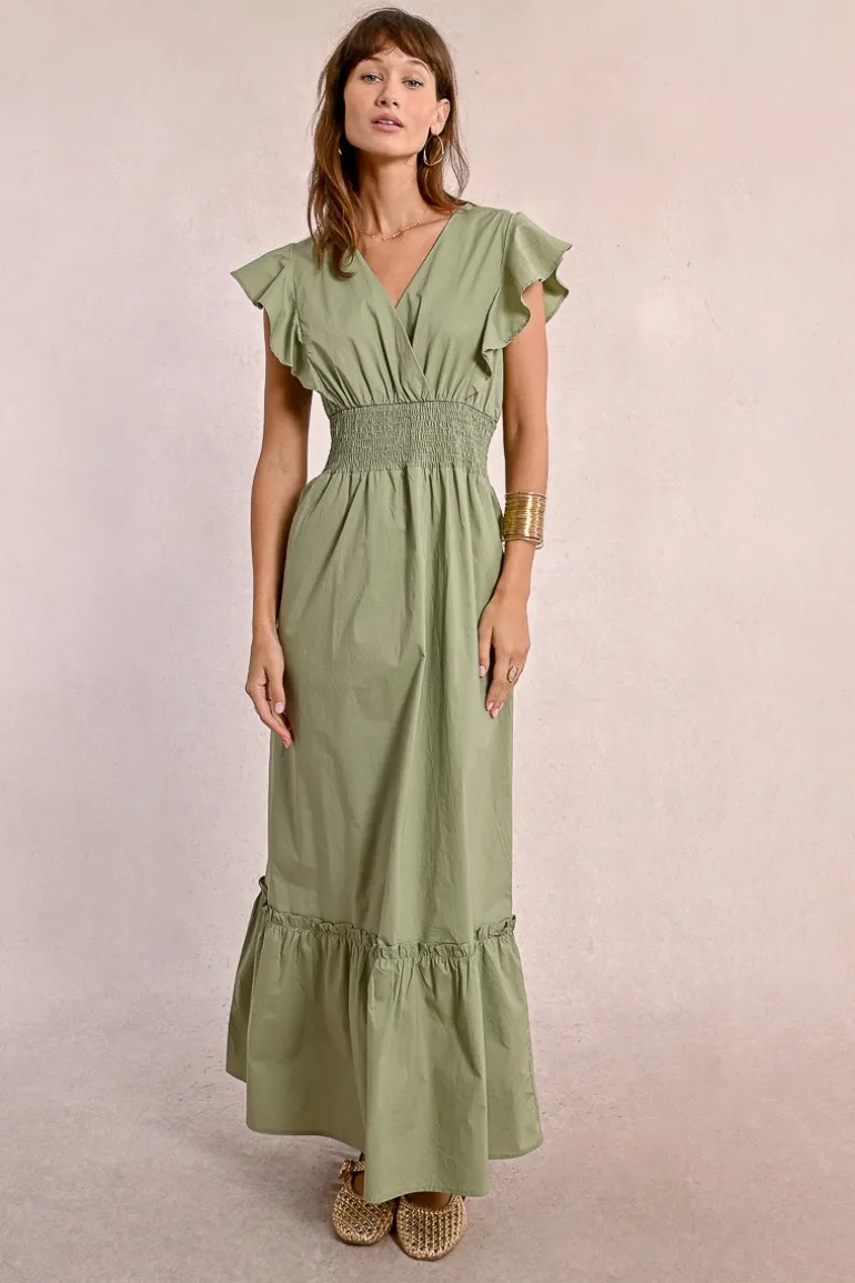 Robe longue en volume