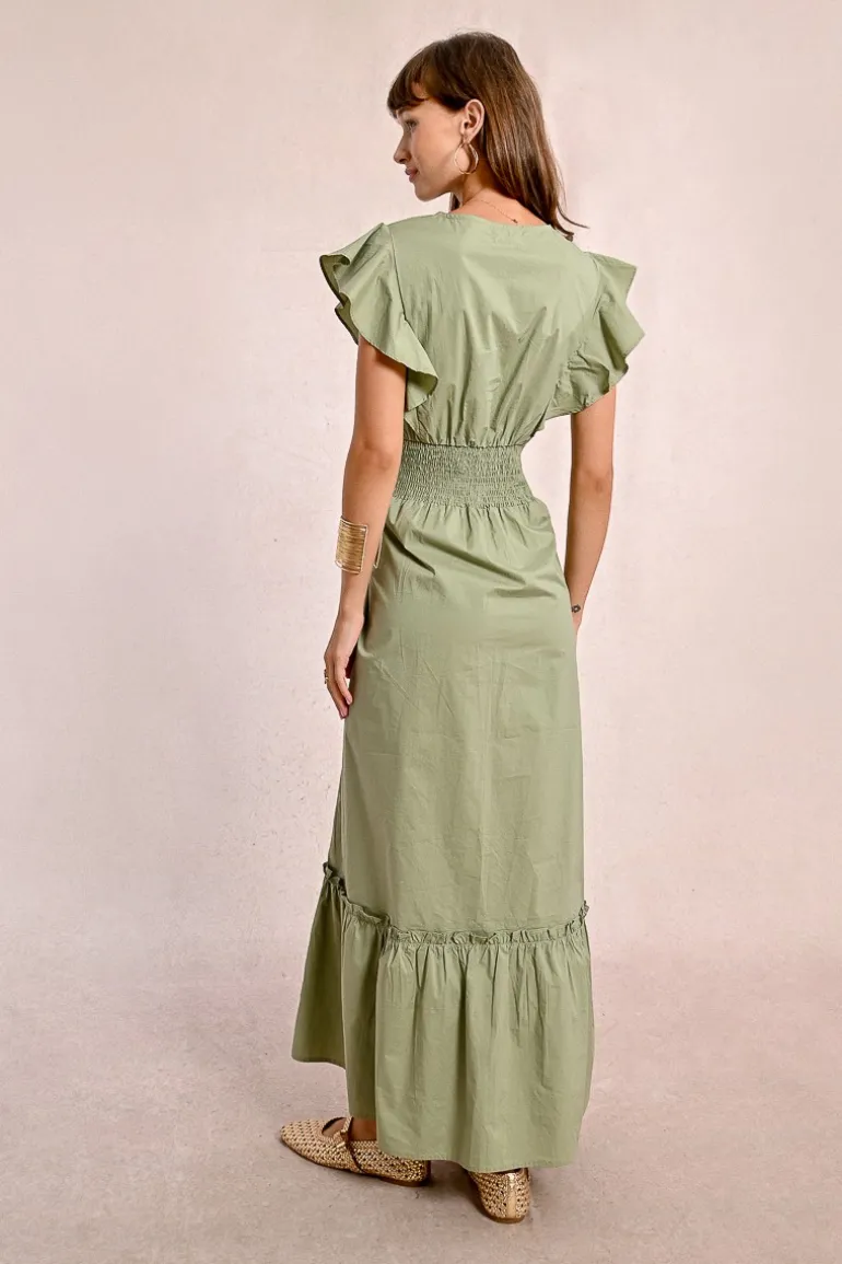 Robe longue en volume