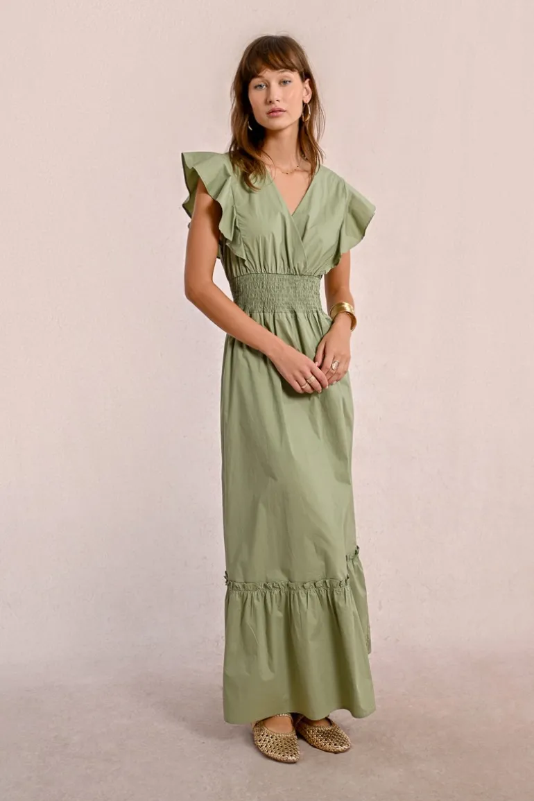 Robe longue en volume