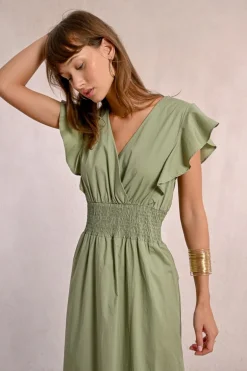 Robe longue en volume