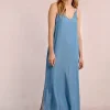 Robe longue et droite en Tencel
