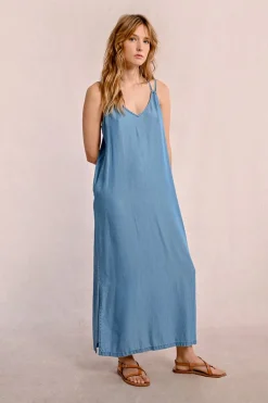 Robe longue et droite en Tencel