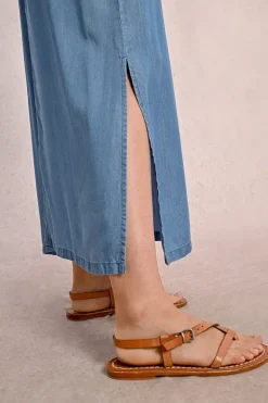 Robe longue et droite en Tencel