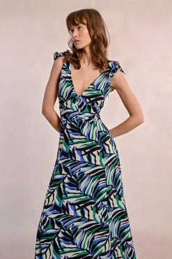 Robe longue et fluide à imprimé