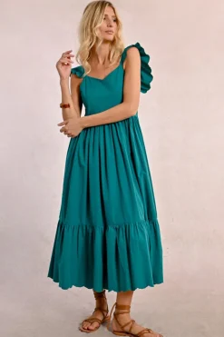 Robe longue fantaisie à volants