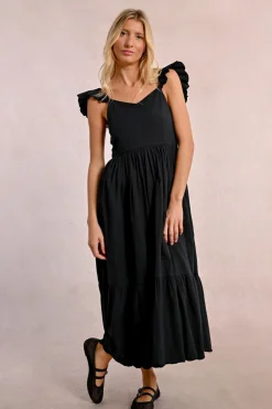 Robe longue fantaisie à volants