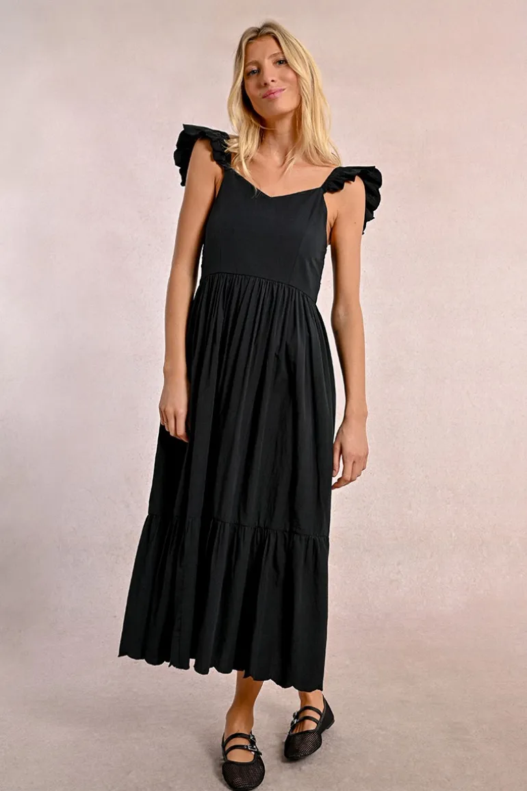 Robe longue fantaisie à volants