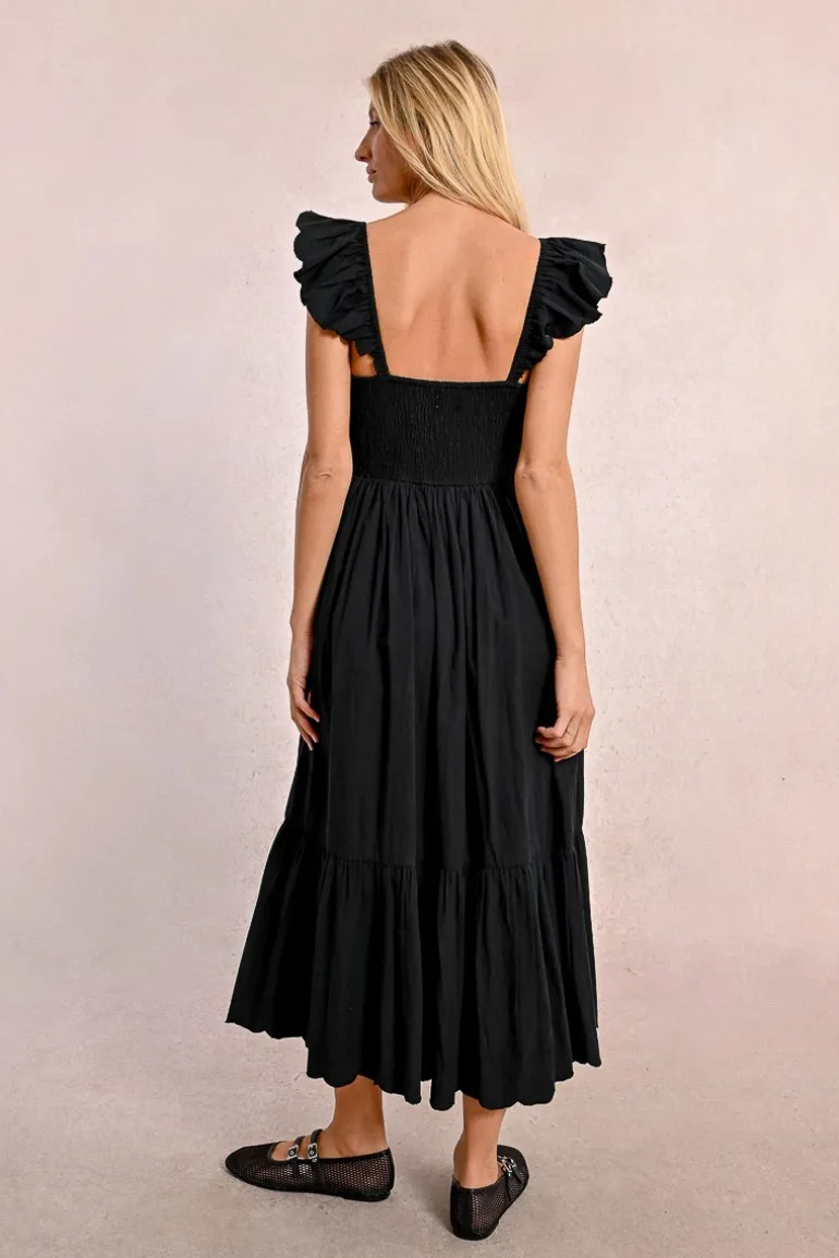 Robe longue fantaisie à volants