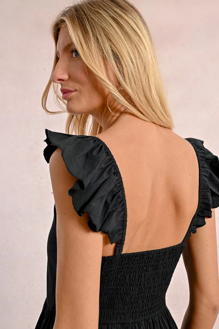 Robe longue fantaisie à volants